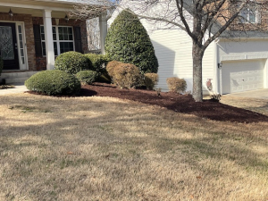 Moe Lawns of Milton, GA - Creating Flower Mulch Beds AFTER